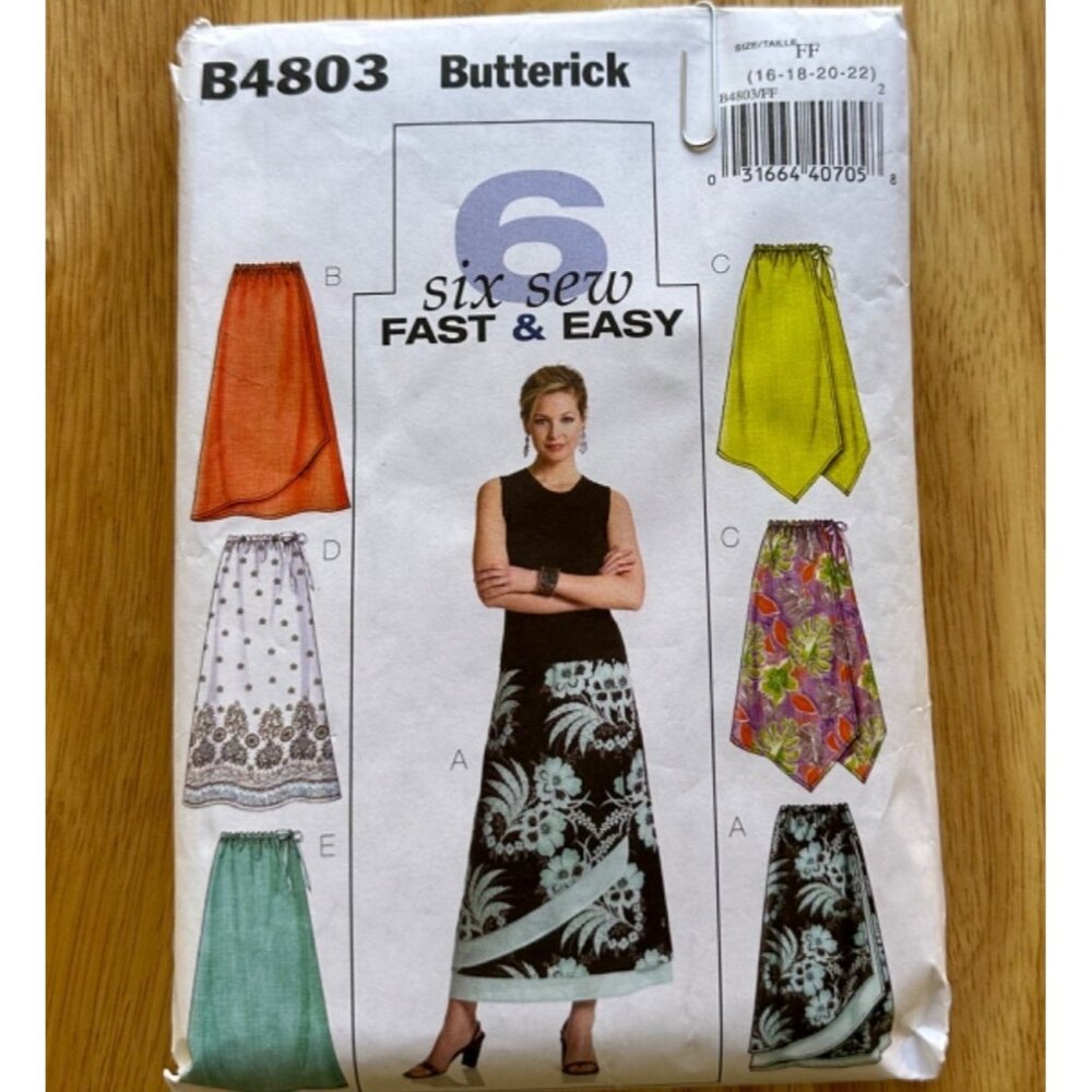 Butterick FF (16-18) B4803 Sewing Pattern Easy Fashion Six Skirt Styles Cut